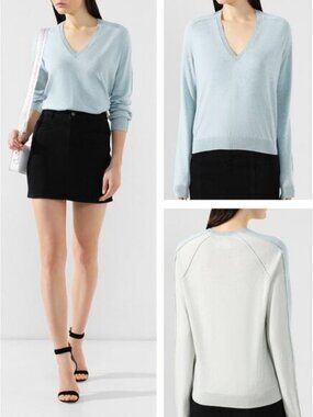 ZADIG & VOLTAIRE River Cotton Cashmere Blend Pullover Size Large